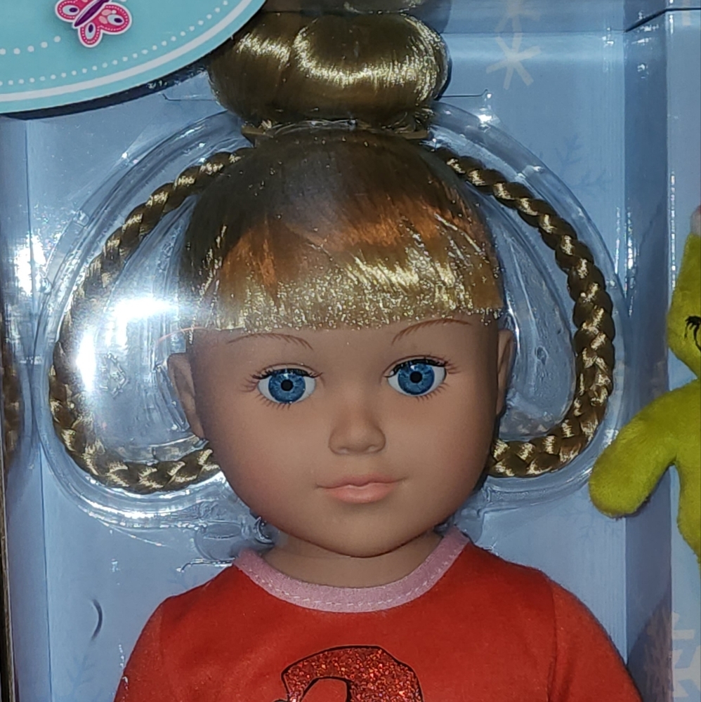 🎄MIB! My Life as Grinch Blonde SET Doll Plush Grinch & Stocking